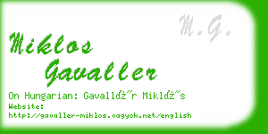 miklos gavaller business card